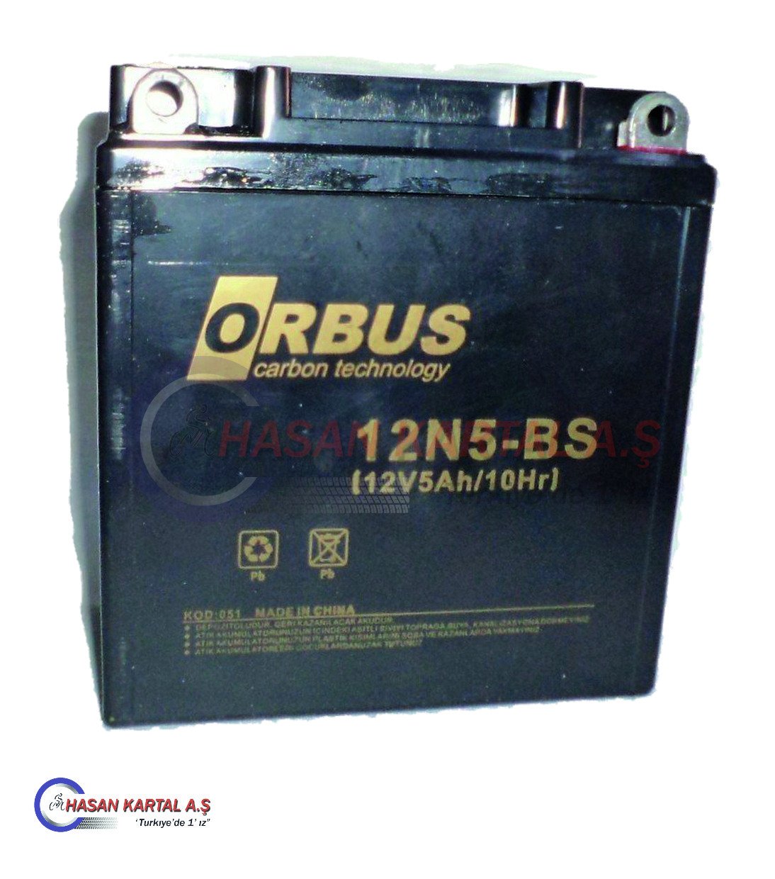 12N5-BS (12N5L-BS) Orbus Motorsiklet Aküsü