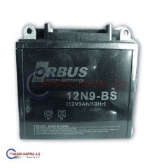 12N9-BS (12N9L-BS) Orbus Motorsiklet Aküsü